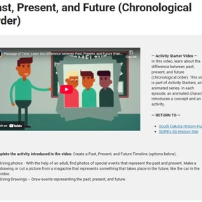 Preview thumbnail for resource 'Past, Present, and Future (Chronological Order) Activity Starter'